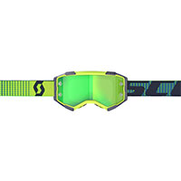 Scott Fury Goggle Blue Yellow Lens Chrome Green