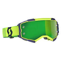 Scott Fury Goggle Blue Yellow Lens Chrome Green