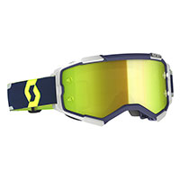 Scott Fury Goggle Blue Grey Lens Chrome Yellow