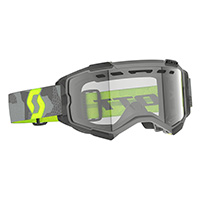 Masque Scott Fury Enduro Gris Clair Jaune