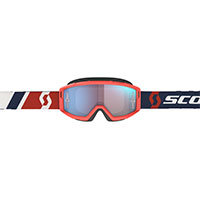 Masque Scott Primal Rouge Bleu Lentille Chrome Bleu