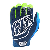 Gants Troy Lee Designs Air Jet Bleu Jaune