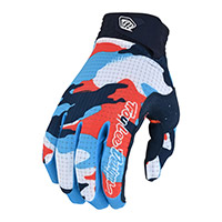 Gants Troy Lee Designs Air Formula Camo orange bleu