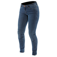 Jeans Femme Dainese 5-pocket Denim Slim Plus Bleu