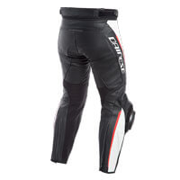 Dainese Delta 3 Leather Pants White Red