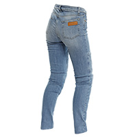 Vaqueros Dama Dainese Denim Stone Slim celeste - 2