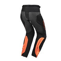 Pantaloni Pelle Ixon Vendetta Evo Antracite Arancio