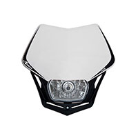 Máscara Racetech V-Face Full Led blanco negro