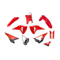 Kit de Plásticos Racetech Honda CRF R con Protectores de Horquilla Rojos