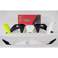 Kit Plastiques Racetech Replica 6pz Tc/fc Jaune Blanc