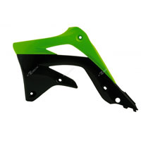 RACETECH INFERIOR RADIATOR SCOOPS KAWASAKI KXF 450 12/15  GREEN