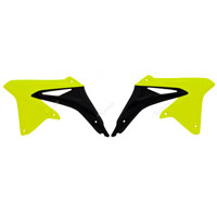 RACETECH SUPERIOR RADIATOR SCOOPS SUZUKI RMZ 450 08/16 YELLOW NEON