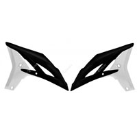 RACETECH RADIATOR SCOOPS YAMAHA YZF250 10/13 WRF450 12/15 BLACK-WHITE