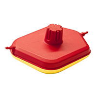 Tapa de caja de aire Racetech Ktm 023 rojo amarillo