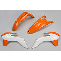 Ufo Kit Plastiche Ktm Exc 14-16 Arancio Bianco