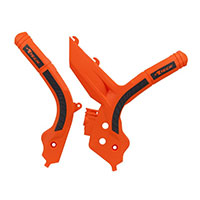 Racetech Bi-material Ktm Frame Protection Orange