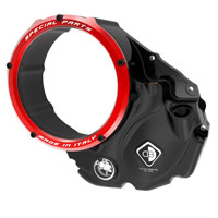 Ducabike Clear Clutch Cover Oil Bath Noir Rouge