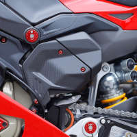 CNC Left Engine Cover Ducati Panigale V4 2025 - Carbon