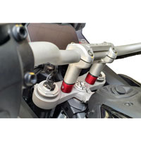 Entretoises de serrage de guidon Cnc H30 Multistrada V4 rouge - 2