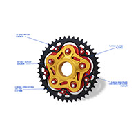 Brida de buje de transmisión CNC Racing FC302 oro