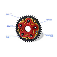 Brida de buje de transmisión CNC Racing FC302 rojo