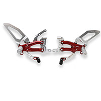 Commandes Reculées Cnc Racing Pe409 Pramac Ltd Argent Rouge