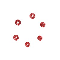 Dbk 6DSB04 Ensemble d'Écrous Porte-Couronne Arrière M8x1.25 rouge