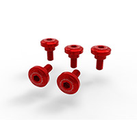 Kit de tornillos de cubierta lateral Ducabike KVT11 rojo