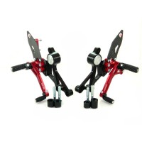 Dbk PRNM01 Pedane Regolabili Pilota nero rosso