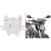 Givi A1164 Screen Smoked Honda Cb125/300r