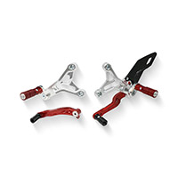 Reposapiés CNC Racing Mv Agusta plata rojo