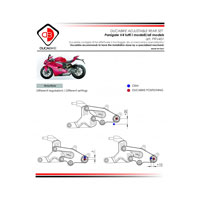 Ducabike Rearset Réglable Sbk Panigale V4 Rouge