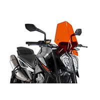 Puig スポーツ ウインドスクリーン KTM Duke 790 オレンジ