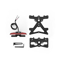 Kit de Porta Matrícula Rizoma Tracer 9 negro - img 2