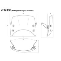 Rizoma Mounting Kit For Low Headlight Fairing - 2