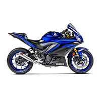 アクラポビッチレーシングラインスチールフルエキゾーストYZF R3