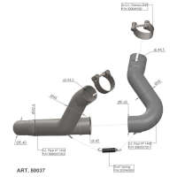 Raccord Éliminateur de Catalyseur Leovince pour Desert X Monster 937