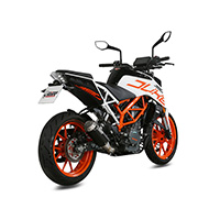 MivvMK3ブラックスチールレーシングスリップオンKTM390デューク - 2