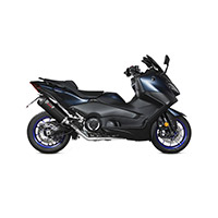 Mivv Oval Black Approved Full Exhaust T-max 560