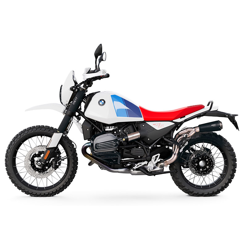 Marmitta Unit Garage Alta Titanio Nero Bmw R 12gs - img 2