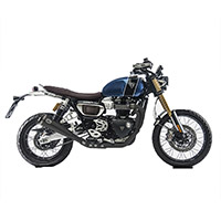 Zard Steel Racing Low Black Exhaust Scrambler 1200