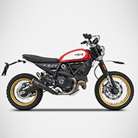 Silenciador Zard Zuma Ducati scrambler negro