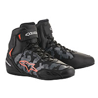 Alpinestars Faster 3 Shoes Grey Camo Red Fluo