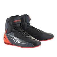 Alpinestars Faster 3 Shoes Black Grey Red Fluo