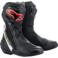 Stivali Alpinestars Supertech R rosso fluo giallo