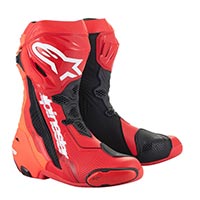 Bottes Alpinestars Supertech R rouge fluo