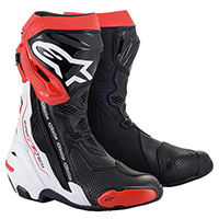 Bottes Alpinestars Supertech R Noir Blanc Rouge