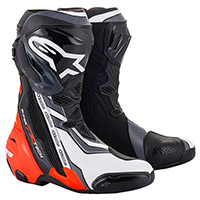 Alpinestars Supertech R Boots Red Fluo Grey