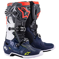 Botas Alpinestars Tech 10 gris azul fluo rojo