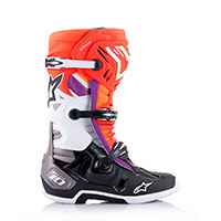 Bottes Alpinestars Tech 10 noir rouge orange - 2